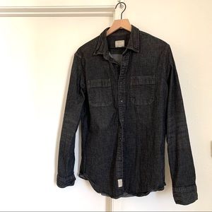 American Eagle Black Denim Shirt